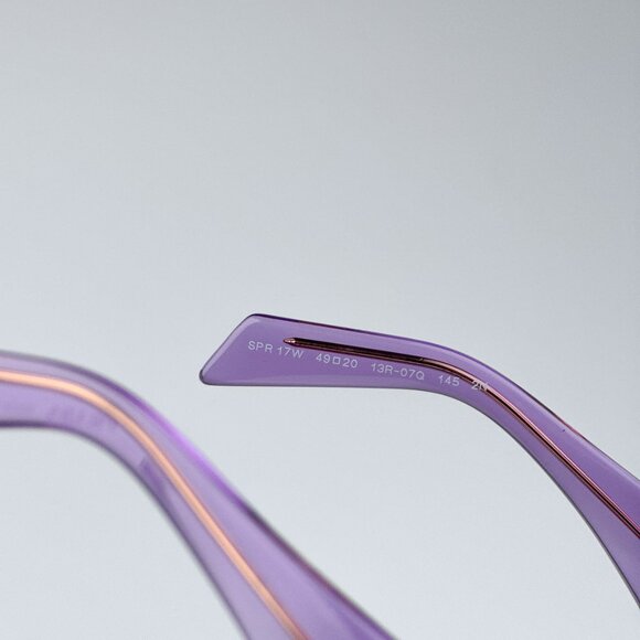 Prada PR17WS 13R07Q BRAND NEW Sunglasses Amethyst Violet Mirror Rectangle Unisex - Picture 12 of 13